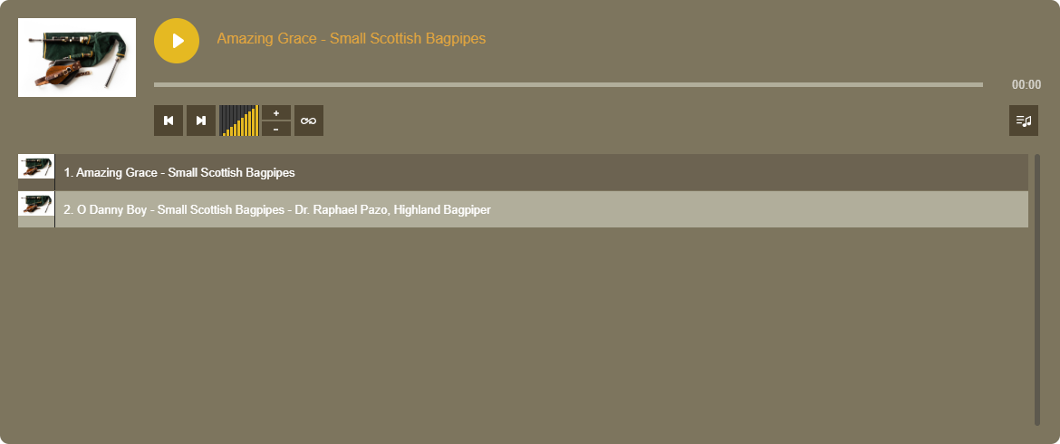 A screenshot of the small scottish haggpies page.